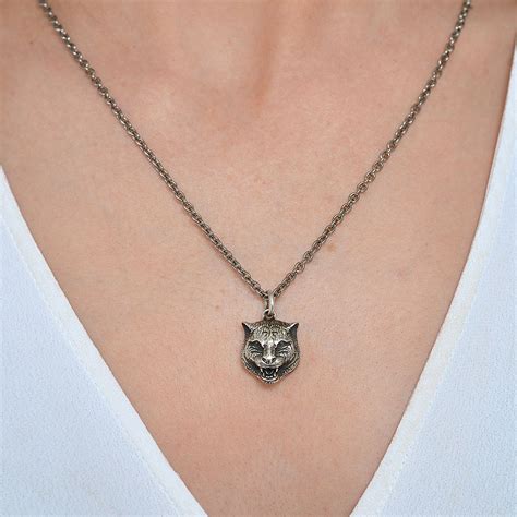 gucci ring feline head|Gucci gatto necklace.